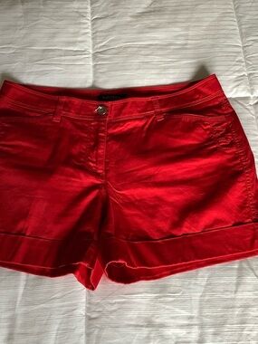 White House Black Market Vibrant Red Women's Jean Shorts